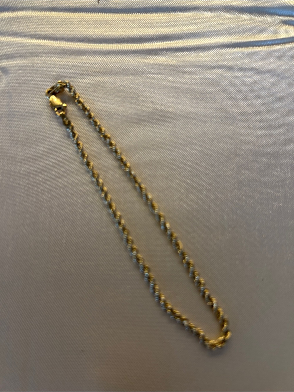 Gold-Tone Rope Chain Necklace - Women Jewelry 14 k gold . 3 1/2 inches